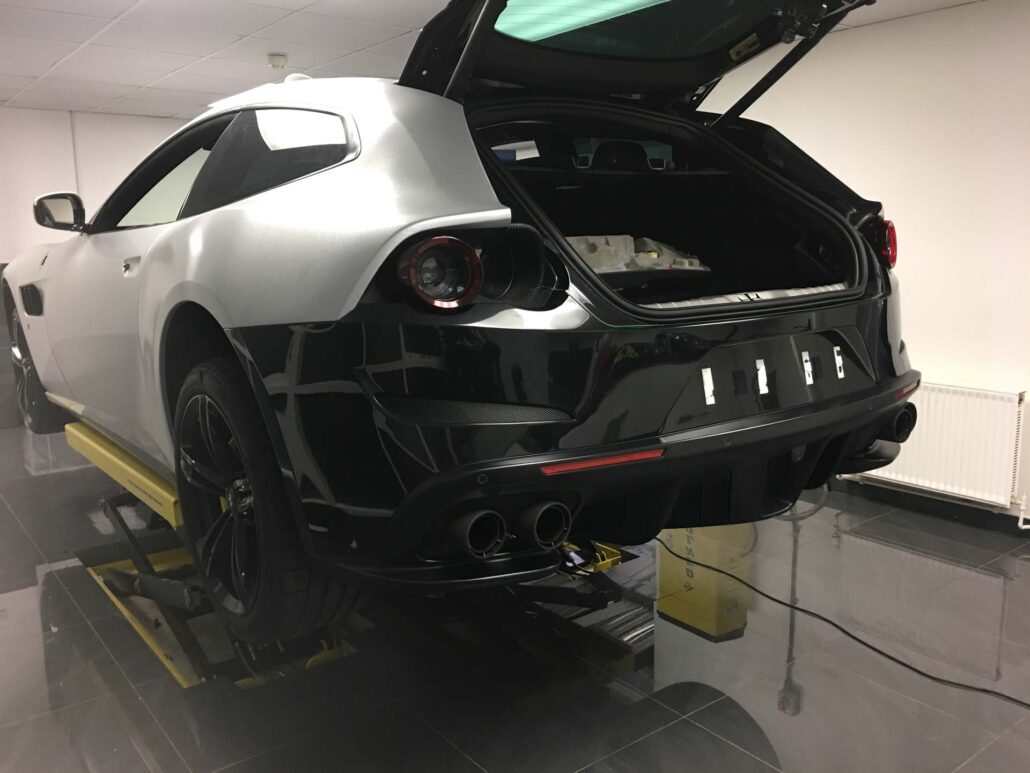 FERRARI GTC4 LUSSO 3 - Prestige Graphics Kent Ferrari GTC4 lusso satin grey full wrap