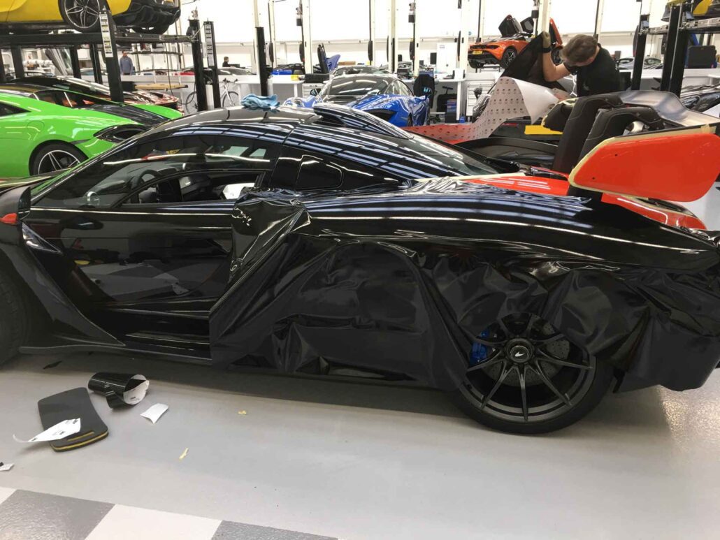 MCLAREN SENNA 2 - Prestige Graphics Kent McLaren Senna progress of applying first wrap