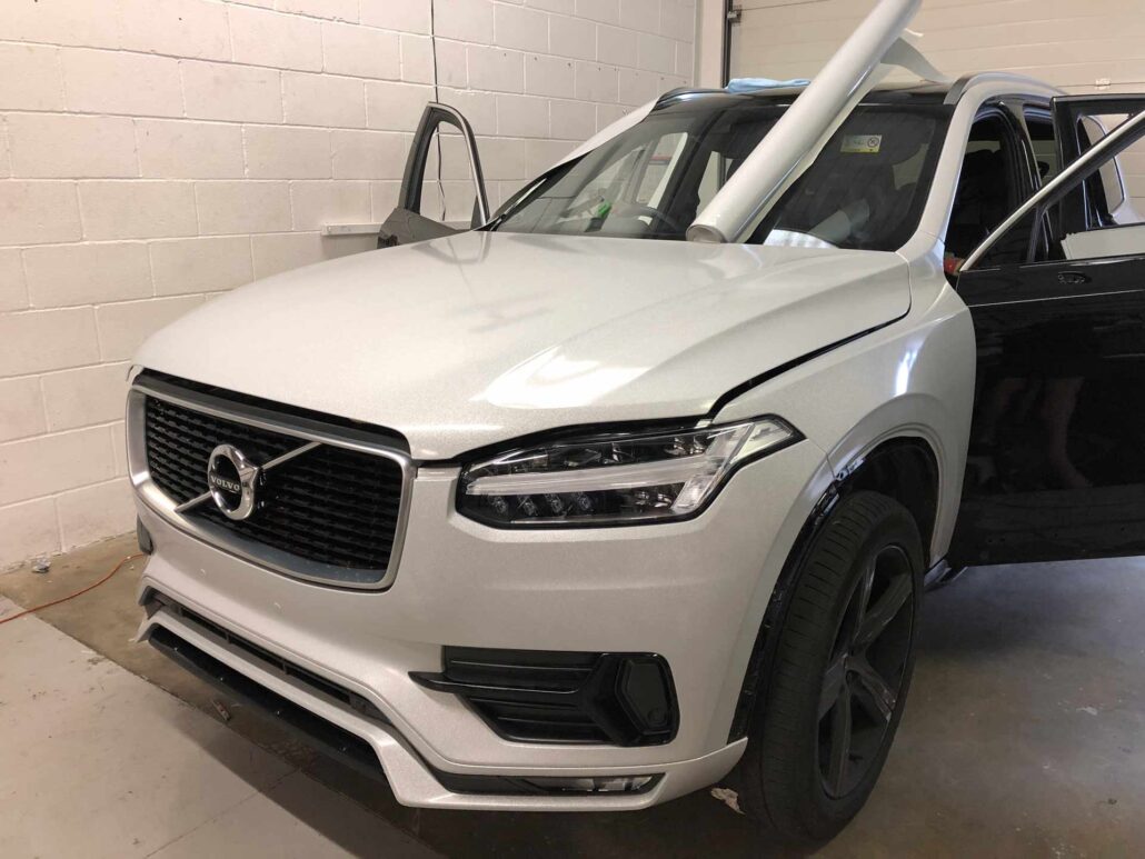 Process of finishing off smaller details of car