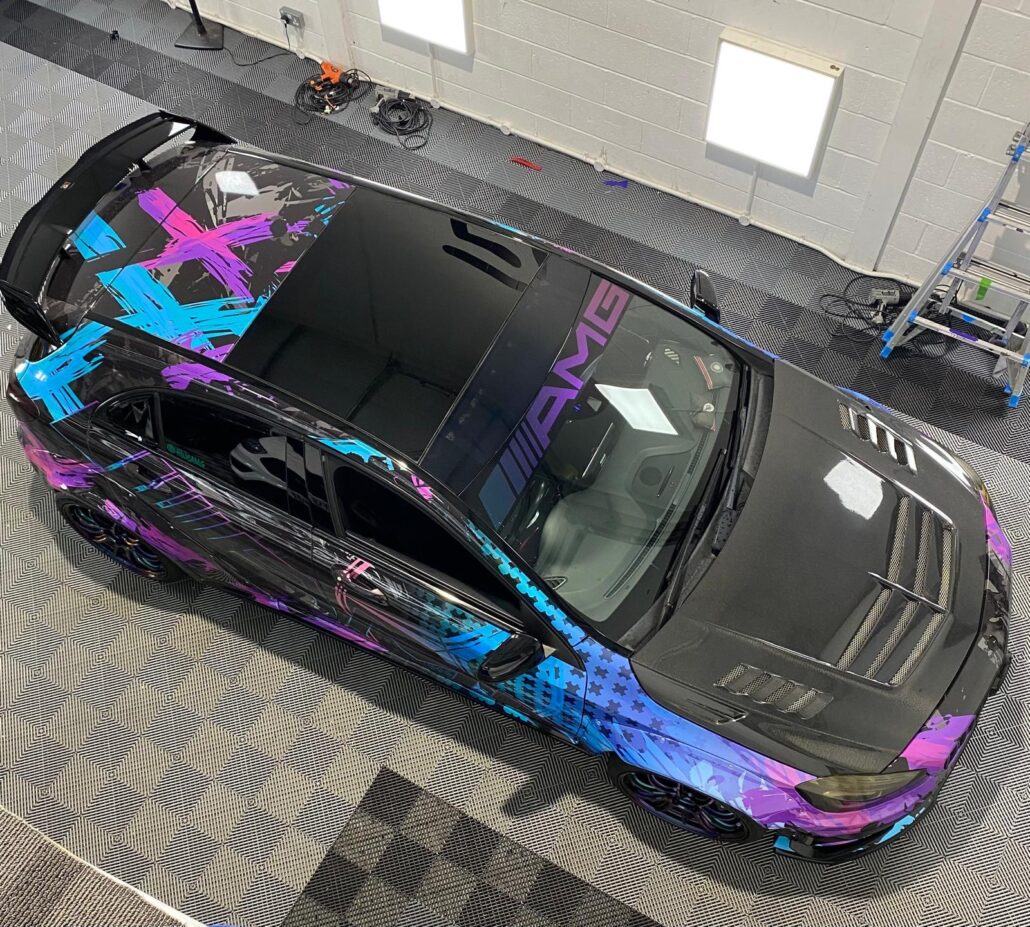 A45 AMG Custom Print - roof view