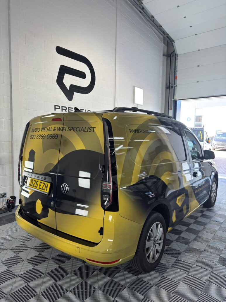 PC Man Van partial wrap - rear view