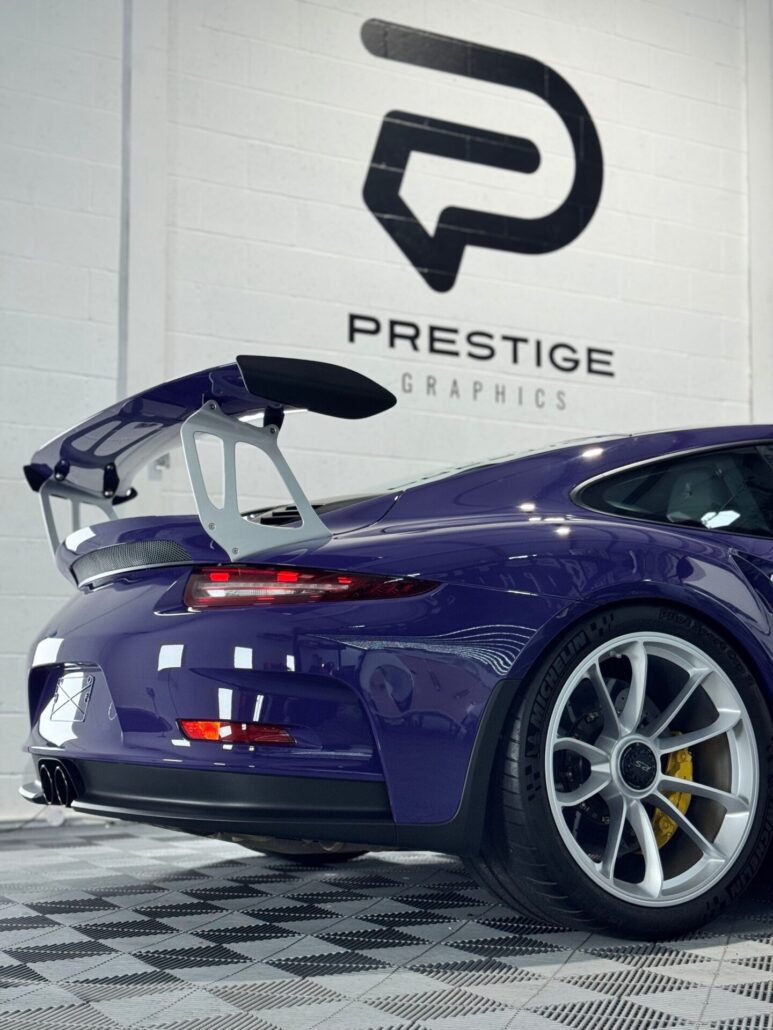 Porsche GT3RS Full PPF - side and spoiler view - 1