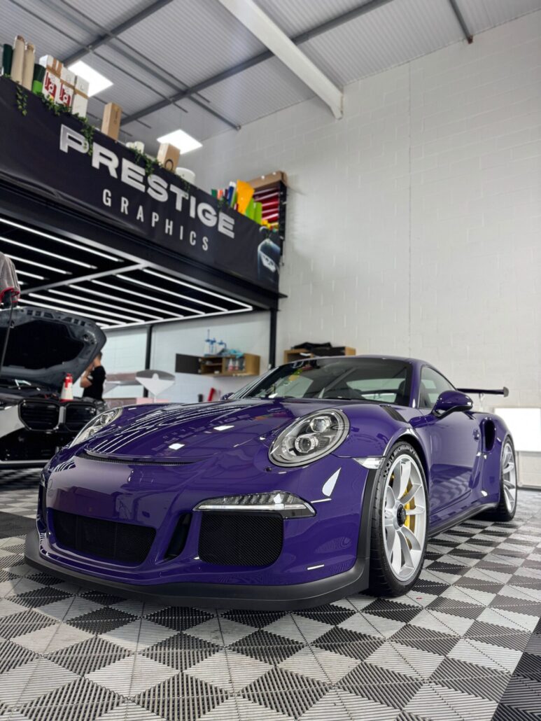 Porsche GT3RS Full PPF - side front view