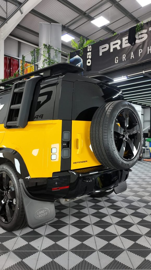 Defender 110 Coloured PPF 13 - Prestige Graphics Kent defender 110 - rear view