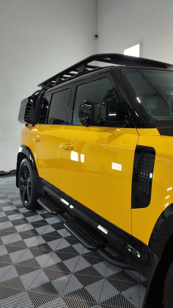 Defender 110 Coloured PPF 9 - Prestige Graphics Kent defender 110 - side view