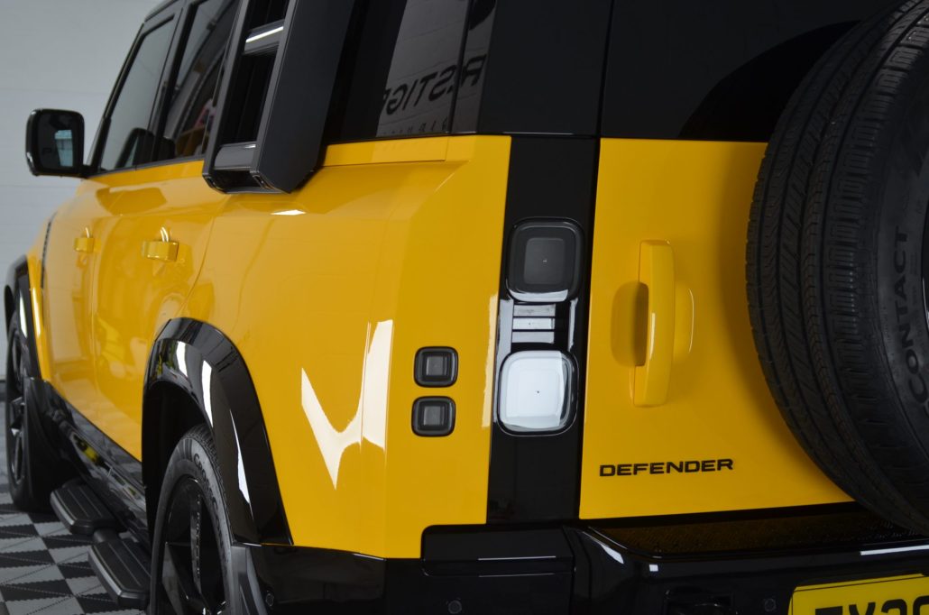 Defender 110 Coloured PPF 7 - Prestige Graphics Kent defender 110 - rear logo