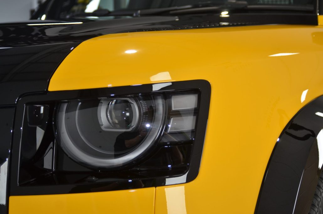Defender 110 Coloured PPF 8 - Prestige Graphics Kent defender 110 - headlight