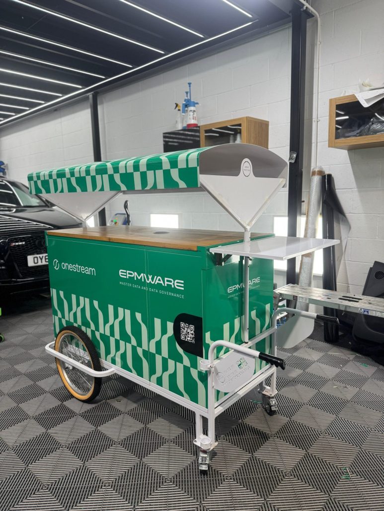 Coffee Cart Custom Branding 10 - Prestige Graphics Kent Coffee Cart - Onestream