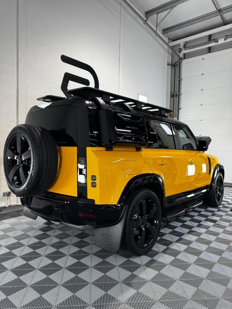 Defender 110 Coloured PPF 4 - Prestige Graphics Kent defender 110 - rear view full lengh